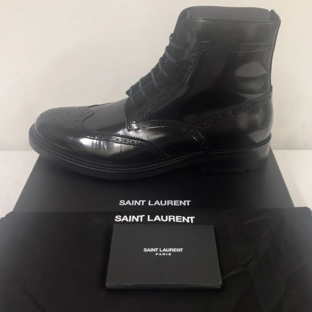 SAINT LAURENT Men’s Army Boots US11.5 Made in Italy - Picture 7 of 13
